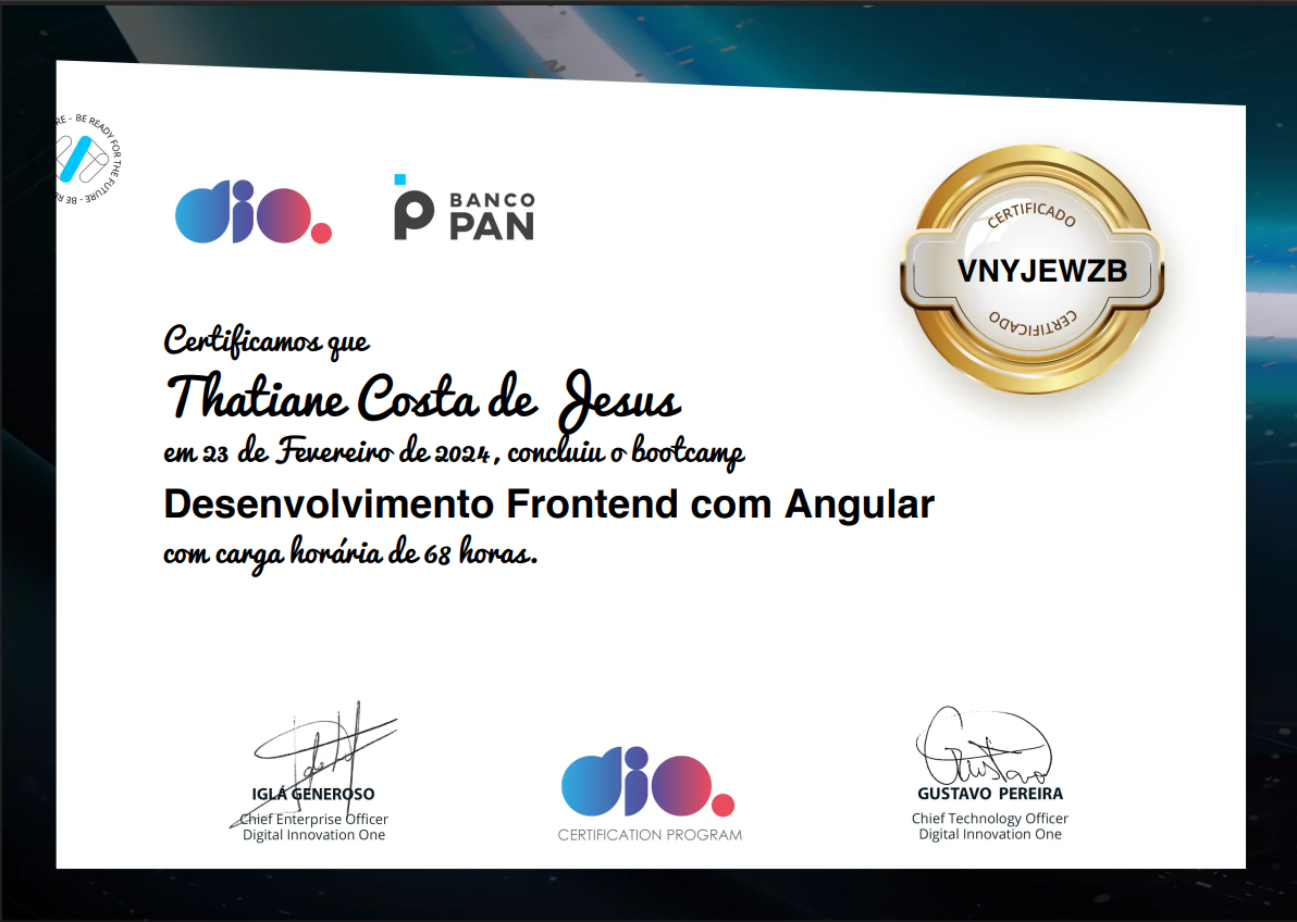 Certificado Frontend Angular